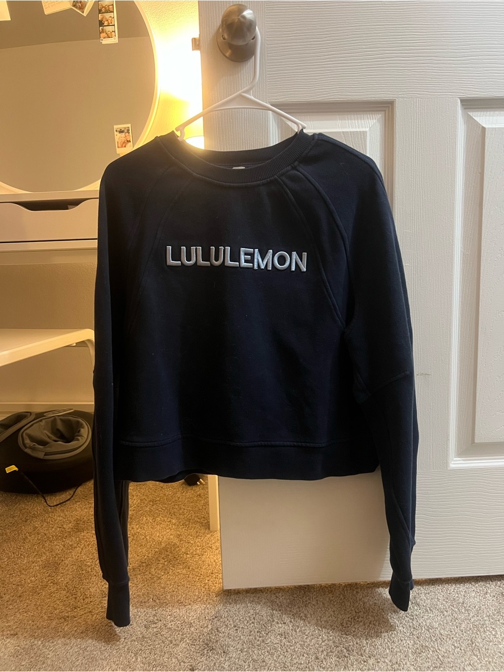 lululemon athletica Women's Navy Logo Crewneck Sweatshirt
